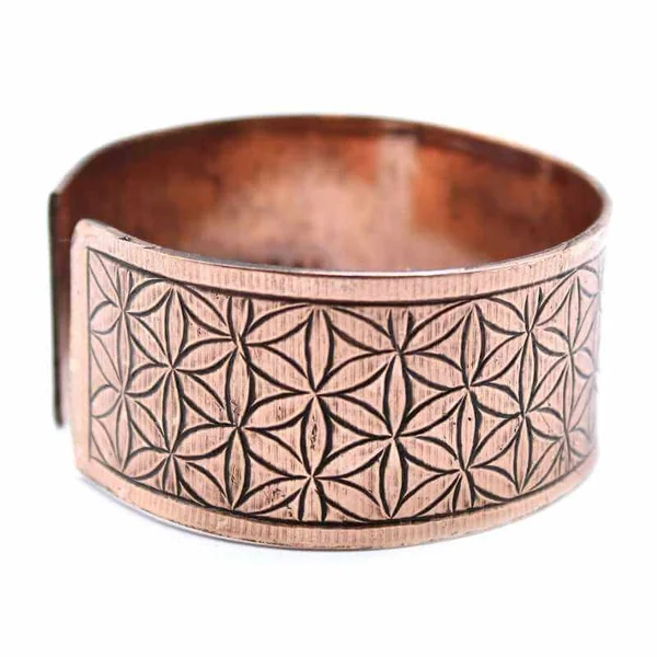 Pulsera Tibetana de Cobre Flor de la vida
