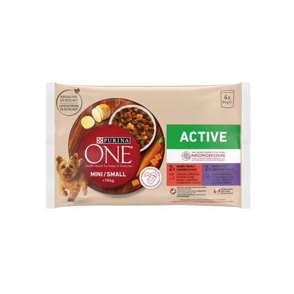 Purina One Mini Active Buey y Pato en Salsa