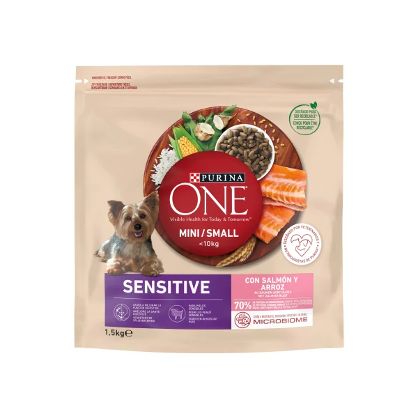 Purina One Mini Sensitive Salmón y Arroz