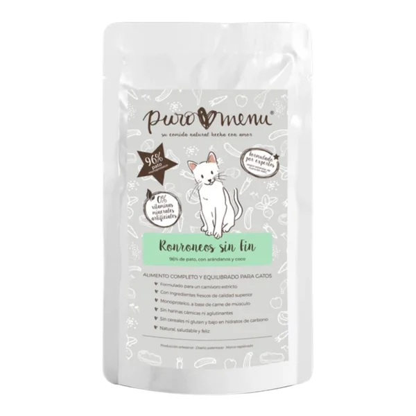 Puromenu Ronroneos sin Fin Pato para Gatos — Comida Húmeda Bio