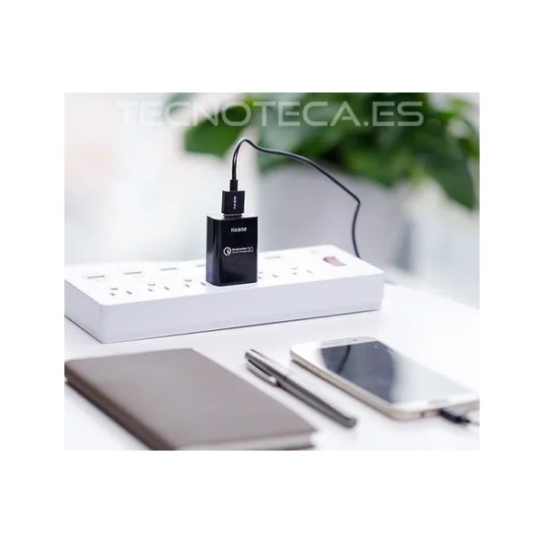 Qualcomm QC2.0 USB 230VAC a 5V/9VDC/12VDC