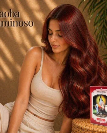 Radhe Shyam Henna En Polvo Caoba Luminoso