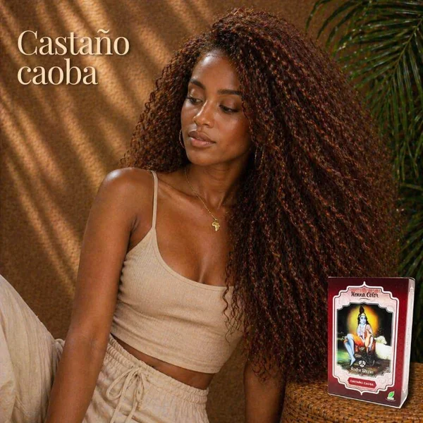 Radhe Shyam Henna En Polvo Castaño Caoba