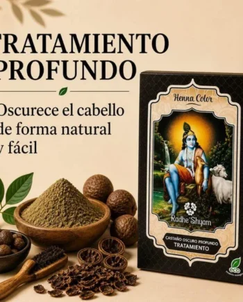 Radhe Shyam Henna En Polvo Castaño Oscuro Profundo Tratamiento