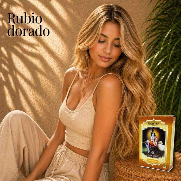 Radhe Shyam Henna En Polvo Rubio Dorado