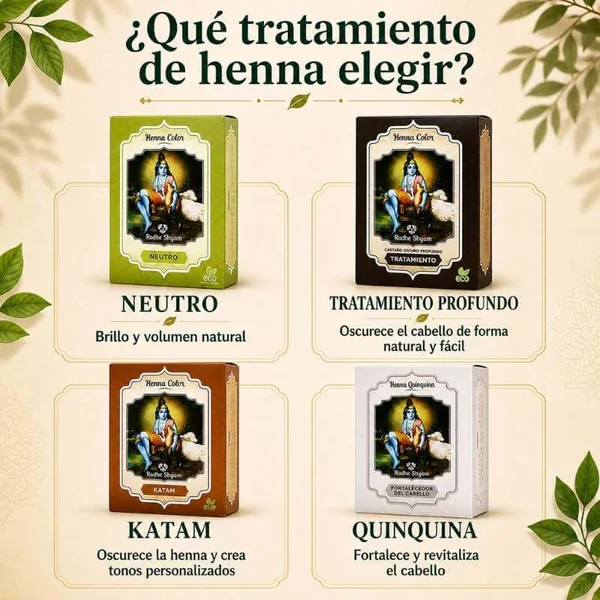 Radhe Shyam Henna Neutro - Brillo y volumen