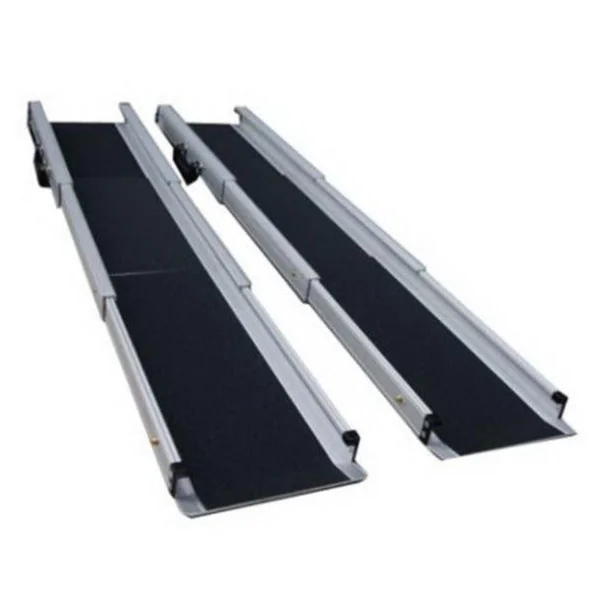 Rampa Telescópica Amplia de Aluminio Silla de Ruedas