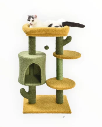 Rascador Premier Garden 90 para Gatos — Diseño Moderno con Caseta