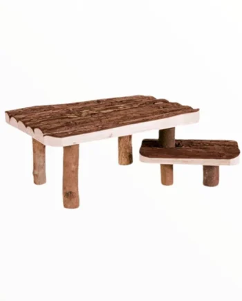 Refugio y Plataforma de Madera para Roedores — Juguete Natural