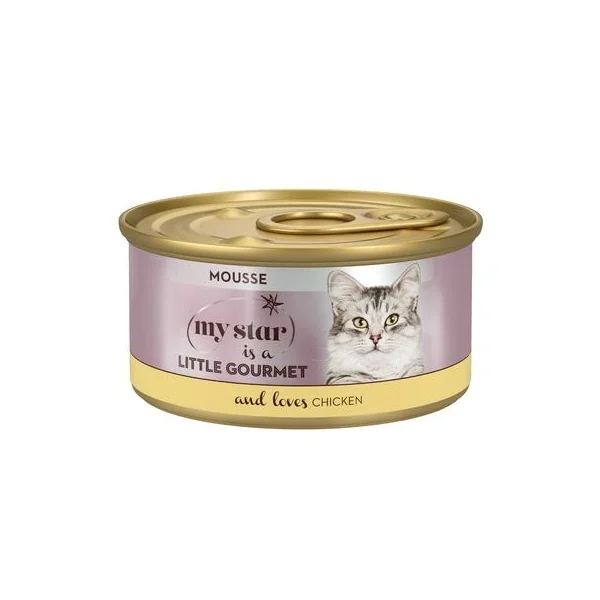 Regala el My Star Mousse Gourmet En Latas 24 X 85 G Para Gatos perfecto para tu novio o novia en Productos Para Gatos.