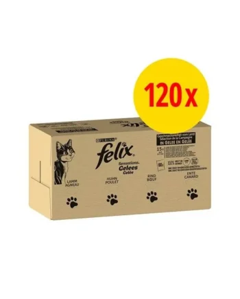 Regala felicidad con Jumbopack Felix Sensations 120 X 85 G - disponible ahora en Productos Para Gatos en Sevilla España.