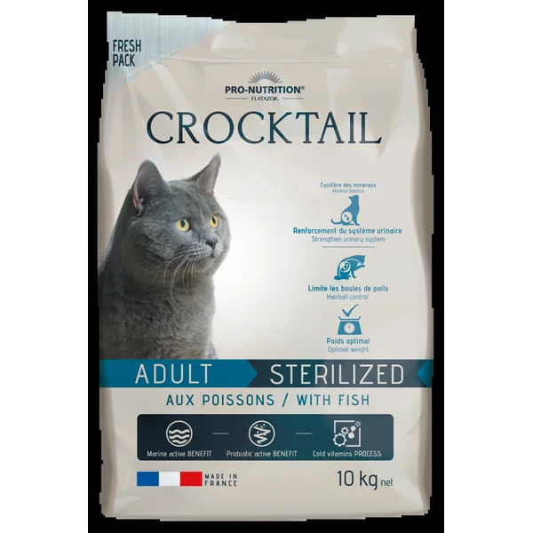 Regalo familiar ideal: asequible Pienso Para Gatos Crocktail Adult Esterilizado Pescado en Palma España.