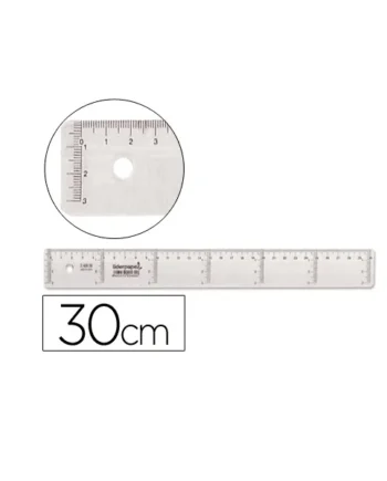 Regla liderpapel plastico cristal Transparente