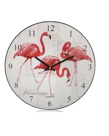 Reloj de pared flamingo 30 cm
