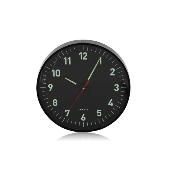 Reloj de pared luminoso 30 cm v2 Negro