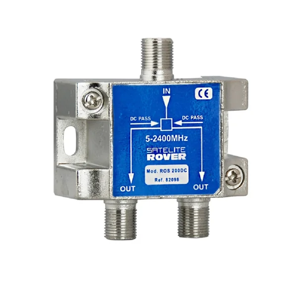 Repartidor de 2 salidas con conector F 2400 MHz Gris