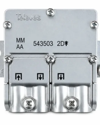Repartidor distribuidor 2 salidas 4.3/4 dB EasyF Gris