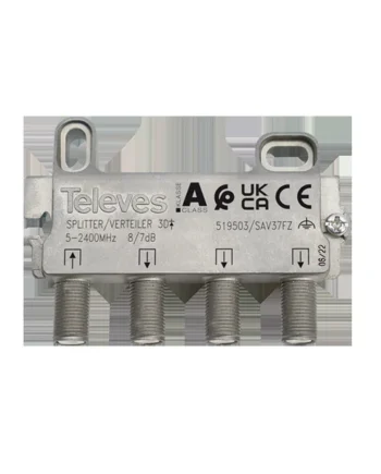 Repartidor distribuidor 3 salidas 7/9 dB Gris