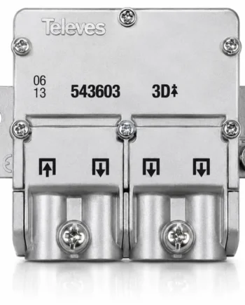 Repartidor distribuidor 3 salidas 8.5/7.5 dB Gris