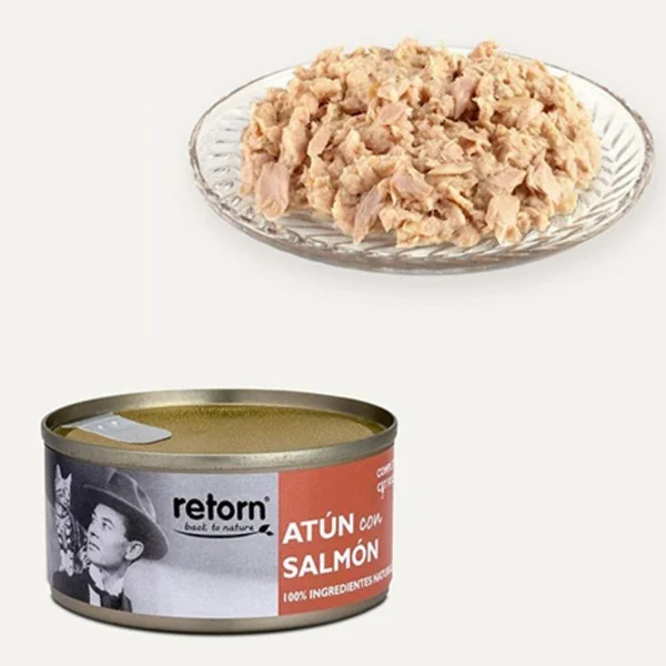 Retorn Comida Húmeda para Gatos de Atún con Salmón-80grs