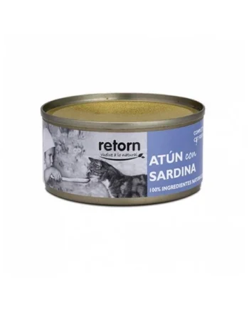 Retorn Lata de Atún con Sardina para Gatos 80g — Comida Húmeda Natural