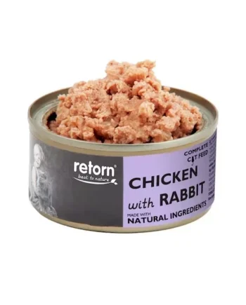 Retorn latas para gatos de pollo con conejo-80 grs