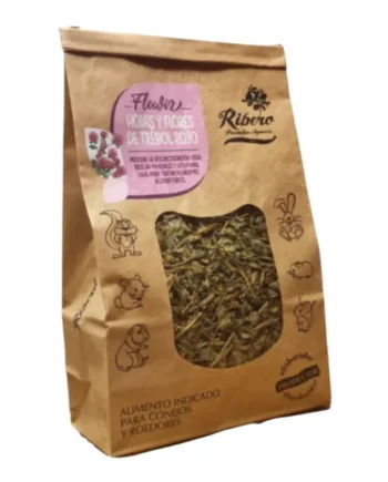 Ribero Hojas y Flores de Trébol Rojo para Conejos y Roedores