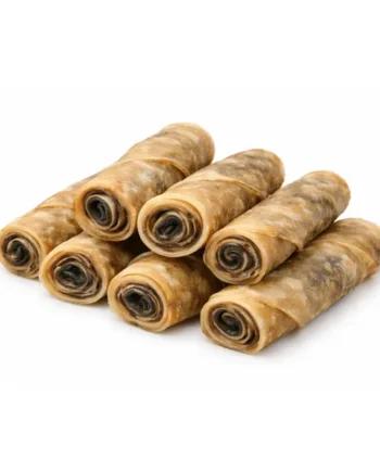 Rollito de piel de vacuno y bacalao