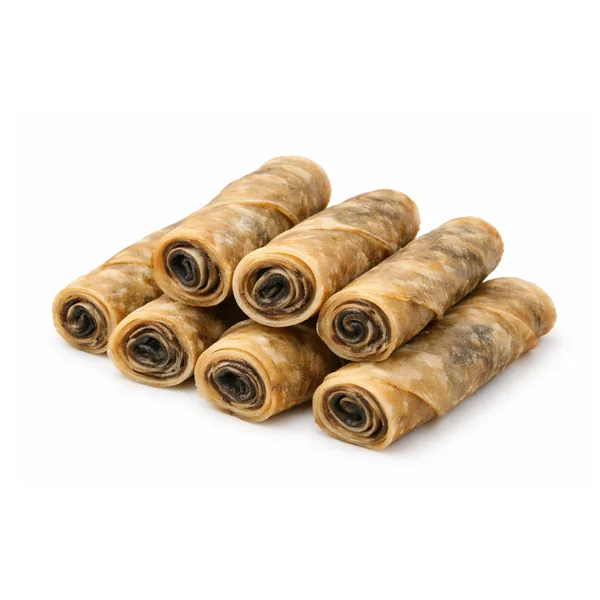 Rollito de piel de vacuno y bacalao