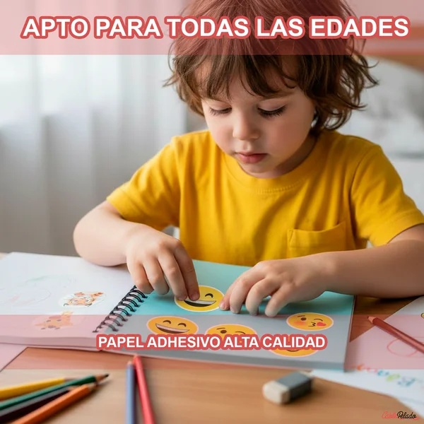Rollo Pegatinas De Emojis 2.5 Cm 500 Unidades Tipo 6
