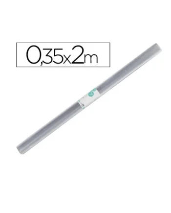 Rollo plastico forralibros liderpapel 0.35 x 2 m Transparente