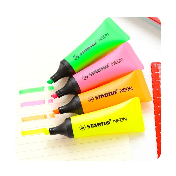 Rotulador stabilo fluorescente neon Morado
