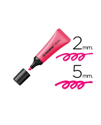 Rotulador stabilo fluorescente neon Rosa