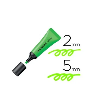 Rotulador stabilo fluorescente neon Verde