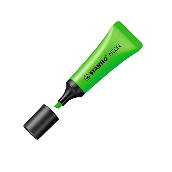 Rotulador stabilo fluorescente neon Verde