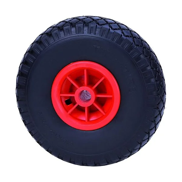 Rueda maciza de carretilla anti-pinchazos 100 Kg diametro 26 Rojo