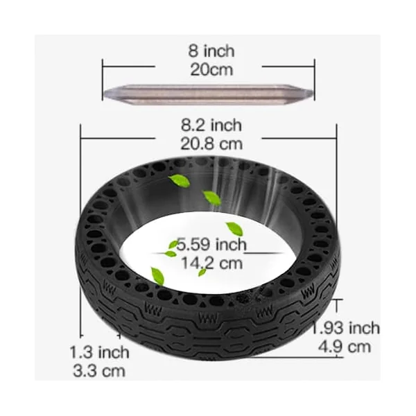 Rueda para patinete Electrico compatible con Xiaomi M365 v2 Negro