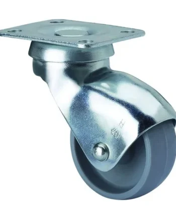 Rueda pivotante de plastico sin freno 30 mm Gris