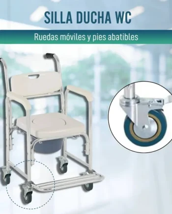 Rueda repuesto silla WC pies Abatibles- Ortoprime