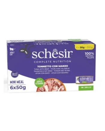 Schesir Adult Atún con Buey en Gelatina Lata