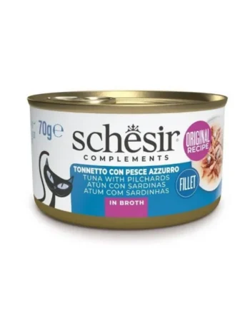 Schesir Adult Atún con Pescado Azul en Caldo Lata