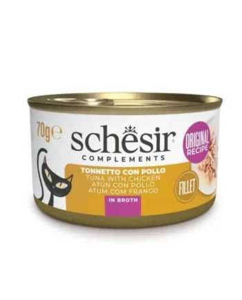 Schesir Adult Atún con Pollo en Caldo Lata
