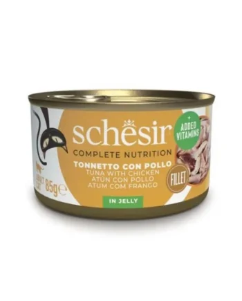 Schesir Adult Atún con Pollo en Gelatina Lata