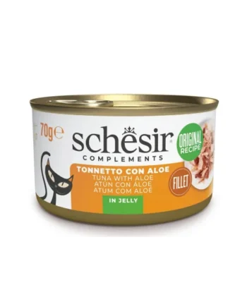 Schesir Adult Filetes de Atún con Aloe en Gelatina Lata
