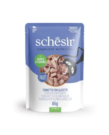 Schesir Adult Filetes de Atún con Anchoas en Gelatina Sobre