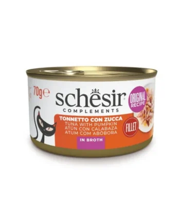 Schesir Adult Filetes de Atún con Calabaza en Caldo Lata