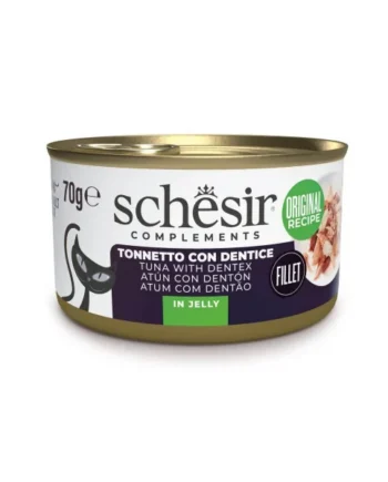 Schesir Adult Filetes de Atún con Dentón en Gelatina Lata