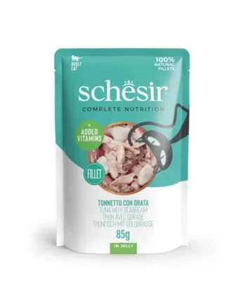 Schesir Adult Filetes de Atún con Dorada en Gelatina Sobre