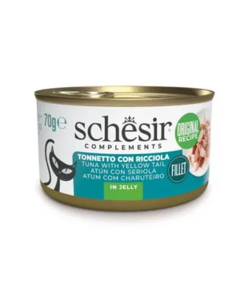 Schesir Adult Filetes de Atún con Seriola en Gelatina Lata