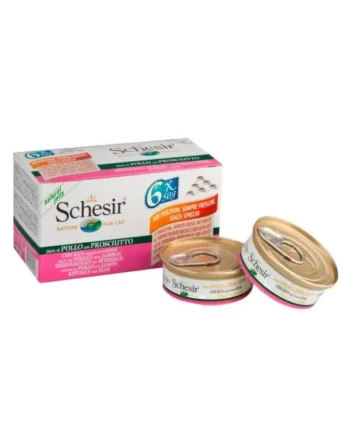 Schesir Adult Filetes de Pollo con Jamón en Gelatina